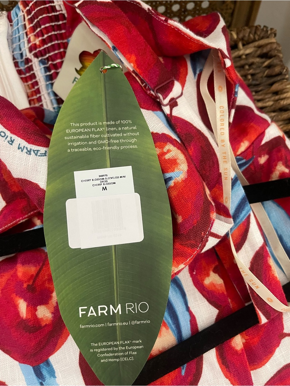 Farm Rio x nuuly cherry linen dress - Picture 5 of 7